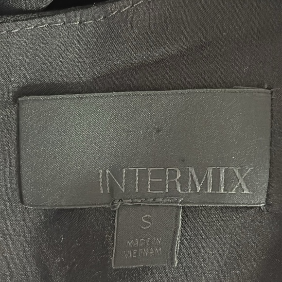 Intermix Nadya Open Back Long Sleeve Peplum Crepe Top in Black - Size Small - Picture 7 of 10